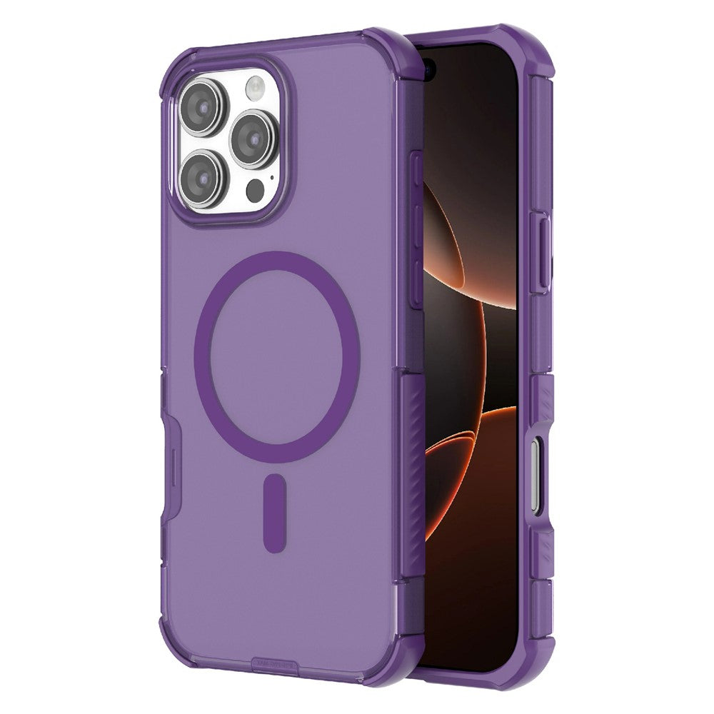 For iPhone 16 Pro Max Magnetic Case Matte Skin Touch TPU PC Anti Drop Phone Cover Compatible with MagSafe