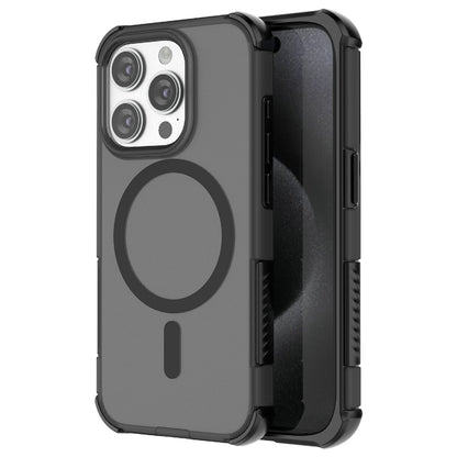 For iPhone 15 Pro Magnetic Case Matte Skin Touch TPU PC Anti Drop Phone Cover Compatible with MagSafe