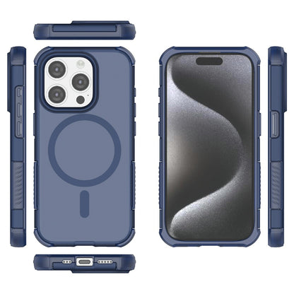 For iPhone 15 Pro Max Magnetic Case Matte Skin Touch TPU PC Anti Drop Phone Cover Compatible with MagSafe
