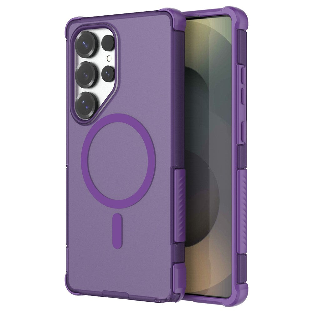 For Samsung Galaxy S25 Ultra Magnetic Case Matte Skin Touch TPU PC Anti Drop Phone Cover