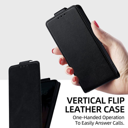 For iPhone 16 Pro Max Case Card Holder Vertical Flip Leather Phone Cover with Crossbody Shoulder Strap