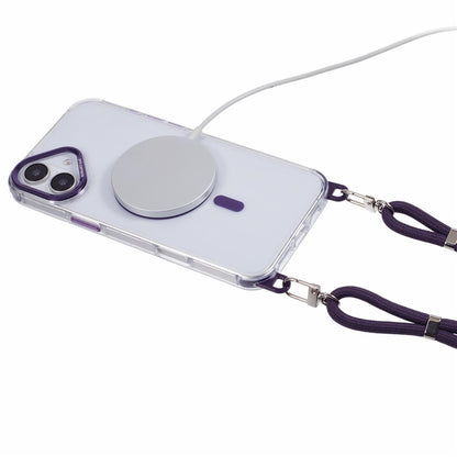 For iPhone 17 Clear Case Compatible with MagSafe Shockproof PC+TPU Phone Cover with 150cm Long Lanyard