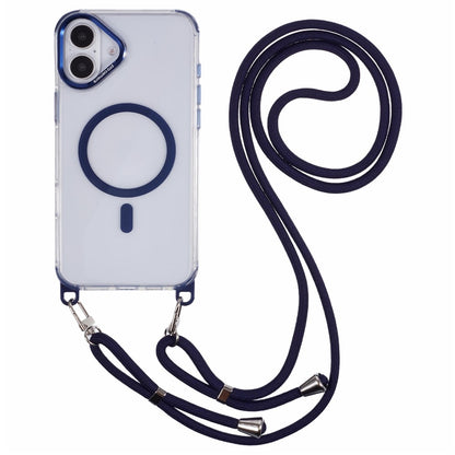 For iPhone 17 Clear Case Compatible with MagSafe Shockproof PC+TPU Phone Cover with 150cm Long Lanyard