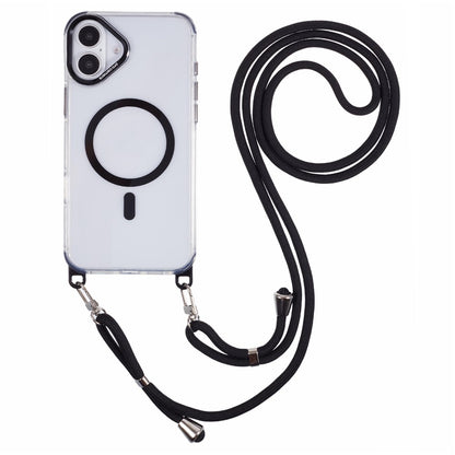 For iPhone 17 Clear Case Compatible with MagSafe Shockproof PC+TPU Phone Cover with 150cm Long Lanyard