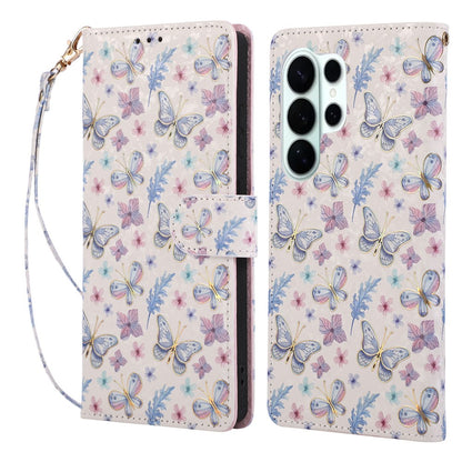 For Samsung Galaxy S26 Ultra Case RFID Blocking Flower Leather Phone Cover