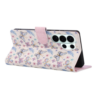For Samsung Galaxy S26 Ultra Case RFID Blocking Flower Leather Phone Cover