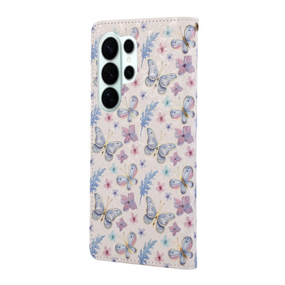 For Samsung Galaxy S26 Ultra Case RFID Blocking Flower Leather Phone Cover