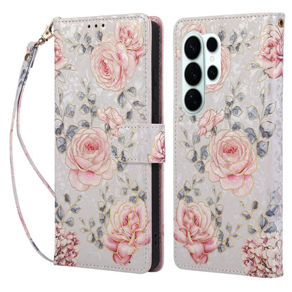 For Samsung Galaxy S26 Ultra Case RFID Blocking Flower Leather Phone Cover