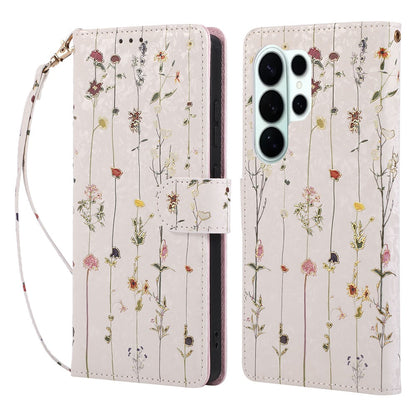 For Samsung Galaxy S26 Ultra Case RFID Blocking Flower Leather Phone Cover