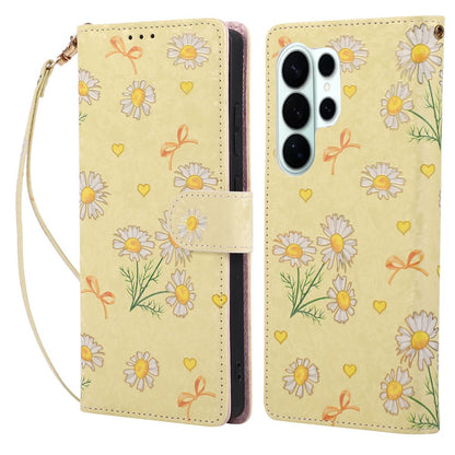 For Samsung Galaxy S26 Ultra Case RFID Blocking Flower Leather Phone Cover