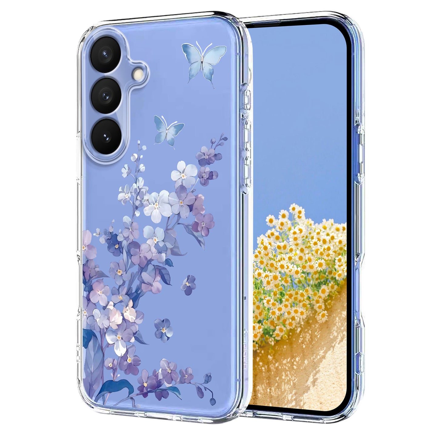 For Samsung Galaxy S26+ Case Butterfly Floral Pattern Printing TPU Phone Back Cover
