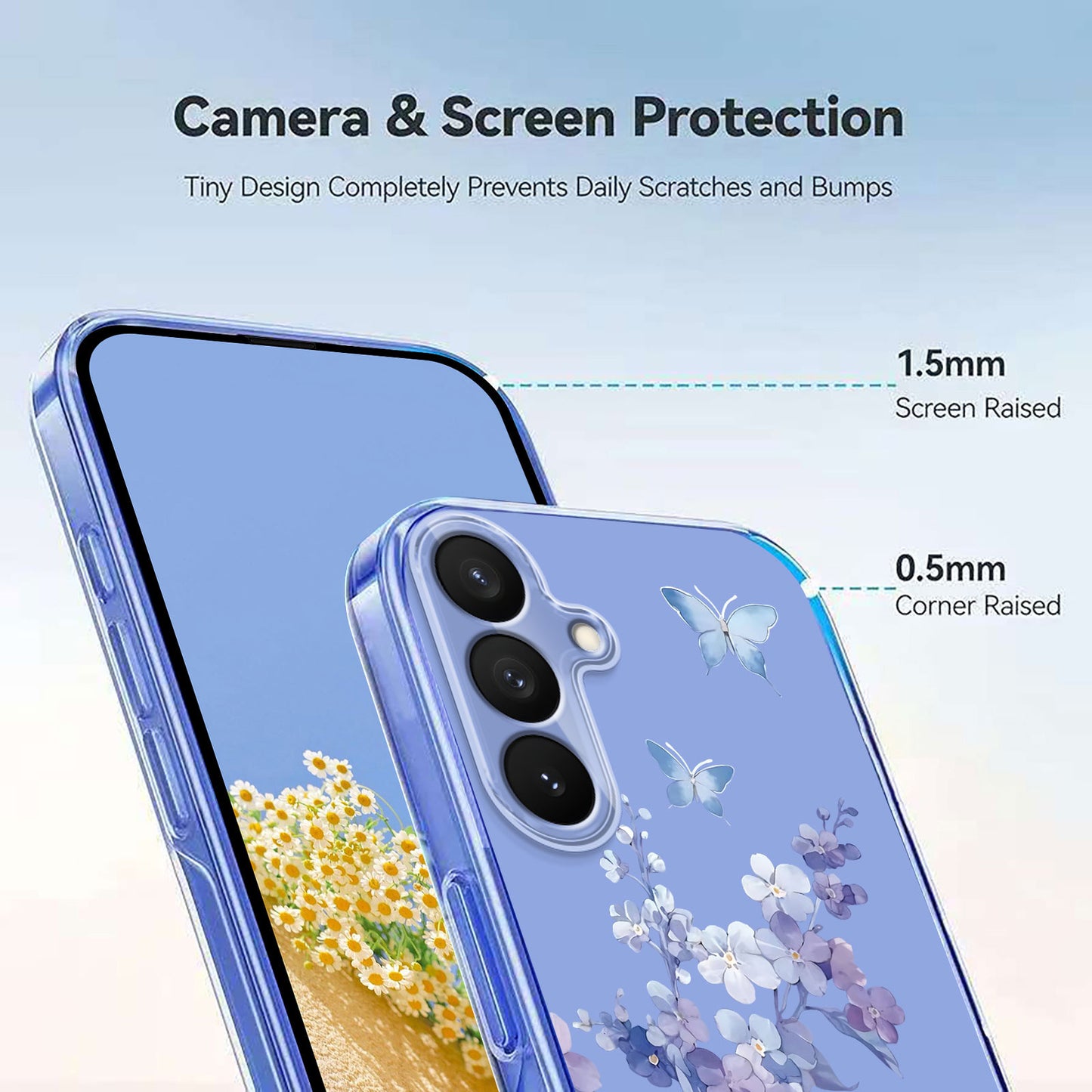 For Samsung Galaxy S26+ Case Butterfly Floral Pattern Printing TPU Phone Back Cover