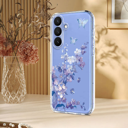 For Samsung Galaxy S26+ Case Butterfly Floral Pattern Printing TPU Phone Back Cover
