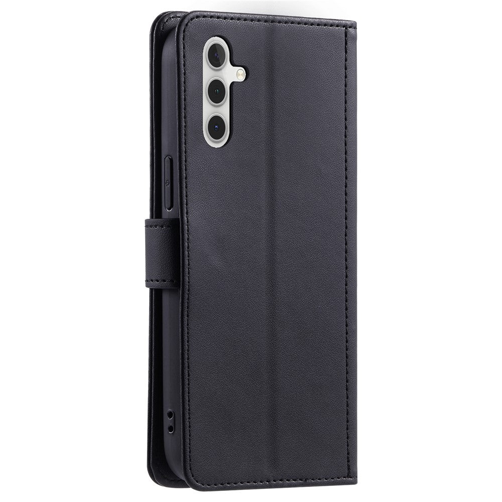 For Samsung Galaxy S26+ Case Wallet Rhombus Grid PU Leather Phone Cover with Shoulder Strap  /  Wrist Strap