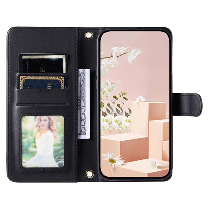 For Samsung Galaxy S26+ Case Wallet Rhombus Grid PU Leather Phone Cover with Shoulder Strap  /  Wrist Strap