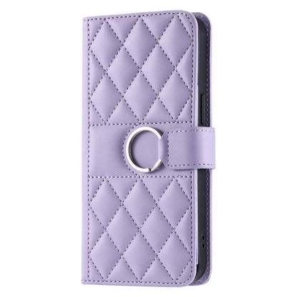 For Samsung Galaxy S26 Ultra Case Ring Buckle Wallet Stand Rhombus Crossbody Leather Mobile Cover