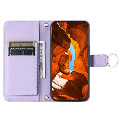 For Samsung Galaxy S26 Ultra Case Ring Buckle Wallet Stand Rhombus Crossbody Leather Mobile Cover