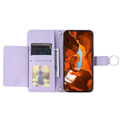 For Samsung Galaxy S26 Ultra Case Ring Buckle Wallet Stand Rhombus Crossbody Leather Mobile Cover