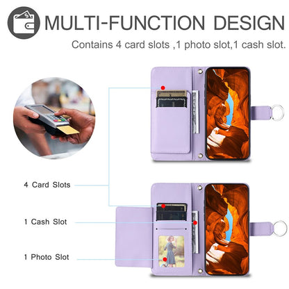 For Samsung Galaxy S26 Ultra Case Ring Buckle Wallet Stand Rhombus Crossbody Leather Mobile Cover