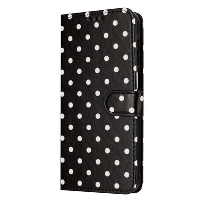 For iPhone 14 Plus Leather Case Polka Dot Pattern Wallet Stand Folio Phone Cover