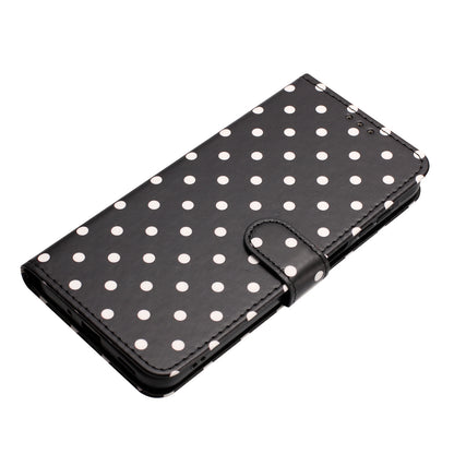 For iPhone 14 Plus Leather Case Polka Dot Pattern Wallet Stand Folio Phone Cover