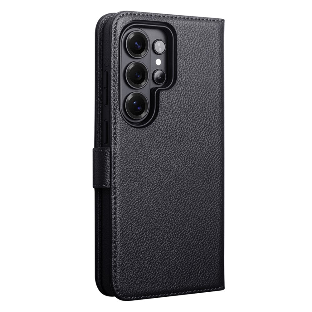 QIALINO For Samsung Galaxy S26 Ultra Magnetic Wallet Case Genuine Leather Detachable Flip Phone Cover