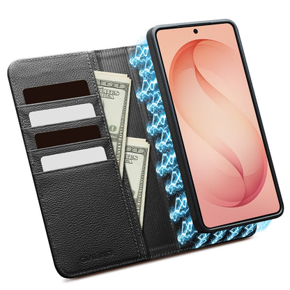 QIALINO For Samsung Galaxy S26 Ultra Magnetic Wallet Case Genuine Leather Detachable Flip Phone Cover