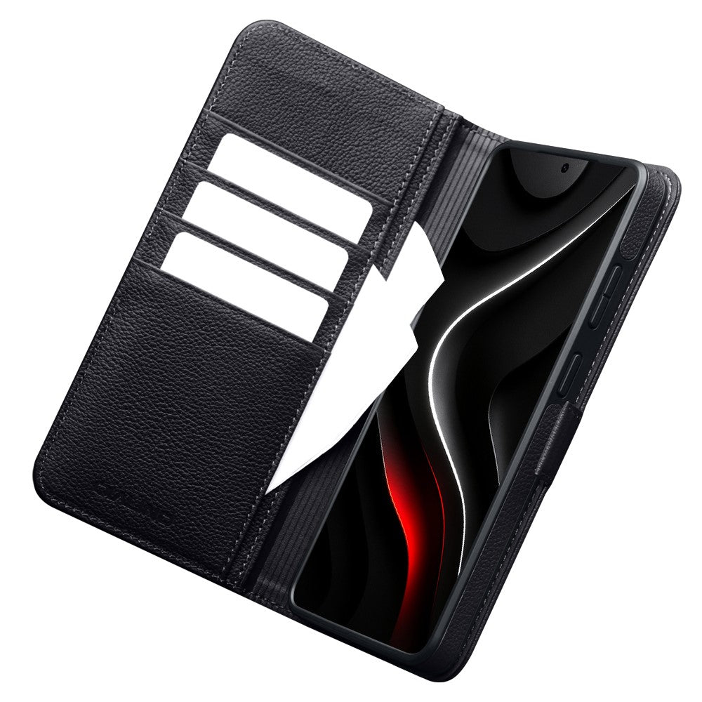 QIALINO For Samsung Galaxy S26 Ultra Magnetic Wallet Case Genuine Leather Detachable Flip Phone Cover