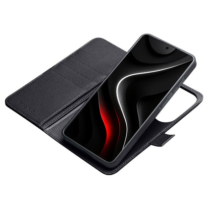 QIALINO For Samsung Galaxy S26 Ultra Magnetic Wallet Case Genuine Leather Detachable Flip Phone Cover