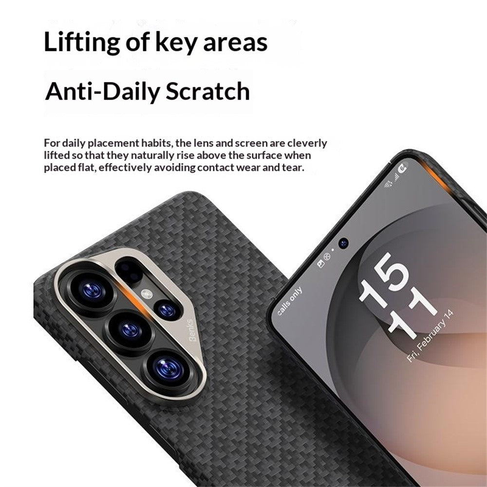 BENKS C1 For Samsung Galaxy S26 Ultra Magnetic Case Kevlar Aramid Fiber Diamond Texture Woven Phone Cover