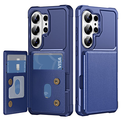 For Samsung Galaxy S26 Ultra Case Card Slot Kickstand Leather + TPU Reinforced Corner Phone Cover