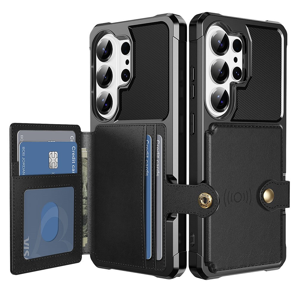 For Samsung Galaxy S26 Ultra Case with Card Holder PU Leather + TPU Phone Back Cover