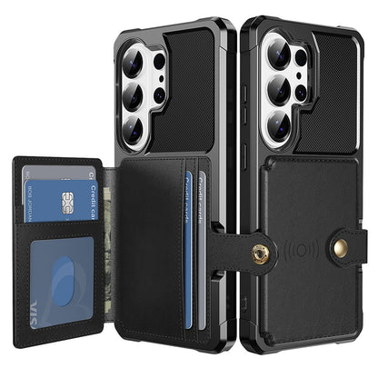 For Samsung Galaxy S26 Ultra Case with Card Holder PU Leather + TPU Phone Back Cover
