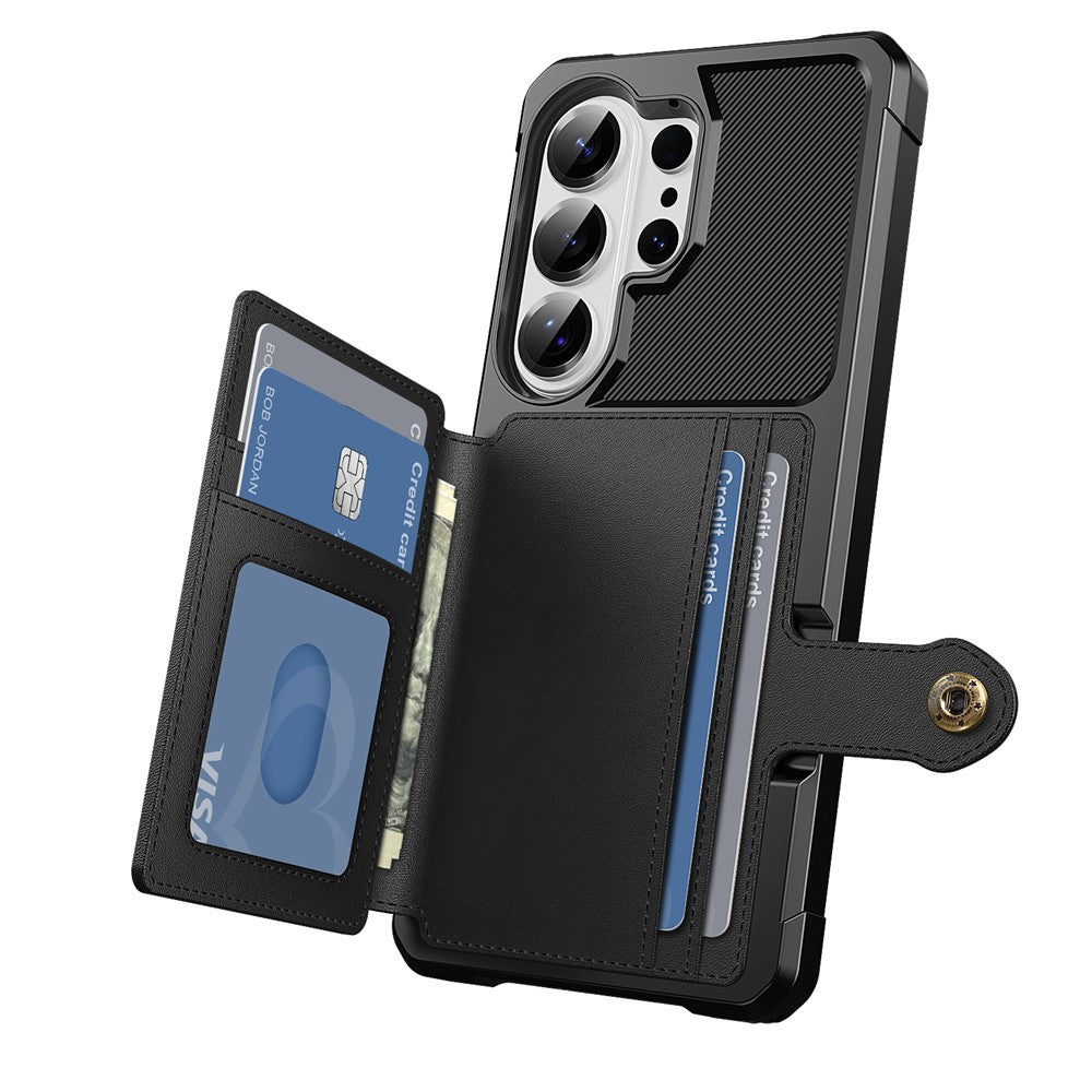 For Samsung Galaxy S26 Ultra Case with Card Holder PU Leather + TPU Phone Back Cover