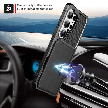 For Samsung Galaxy S26 Ultra Case with Card Holder PU Leather + TPU Phone Back Cover