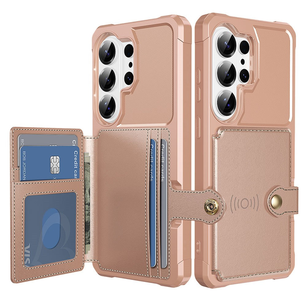 For Samsung Galaxy S26 Ultra Case with Card Holder PU Leather + TPU Phone Back Cover