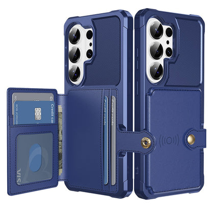 For Samsung Galaxy S26 Ultra Case with Card Holder PU Leather + TPU Phone Back Cover