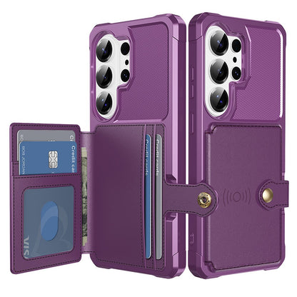 For Samsung Galaxy S26 Ultra Case with Card Holder PU Leather + TPU Phone Back Cover