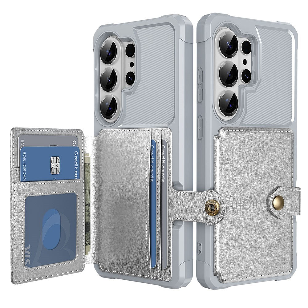 For Samsung Galaxy S26 Ultra Case with Card Holder PU Leather + TPU Phone Back Cover