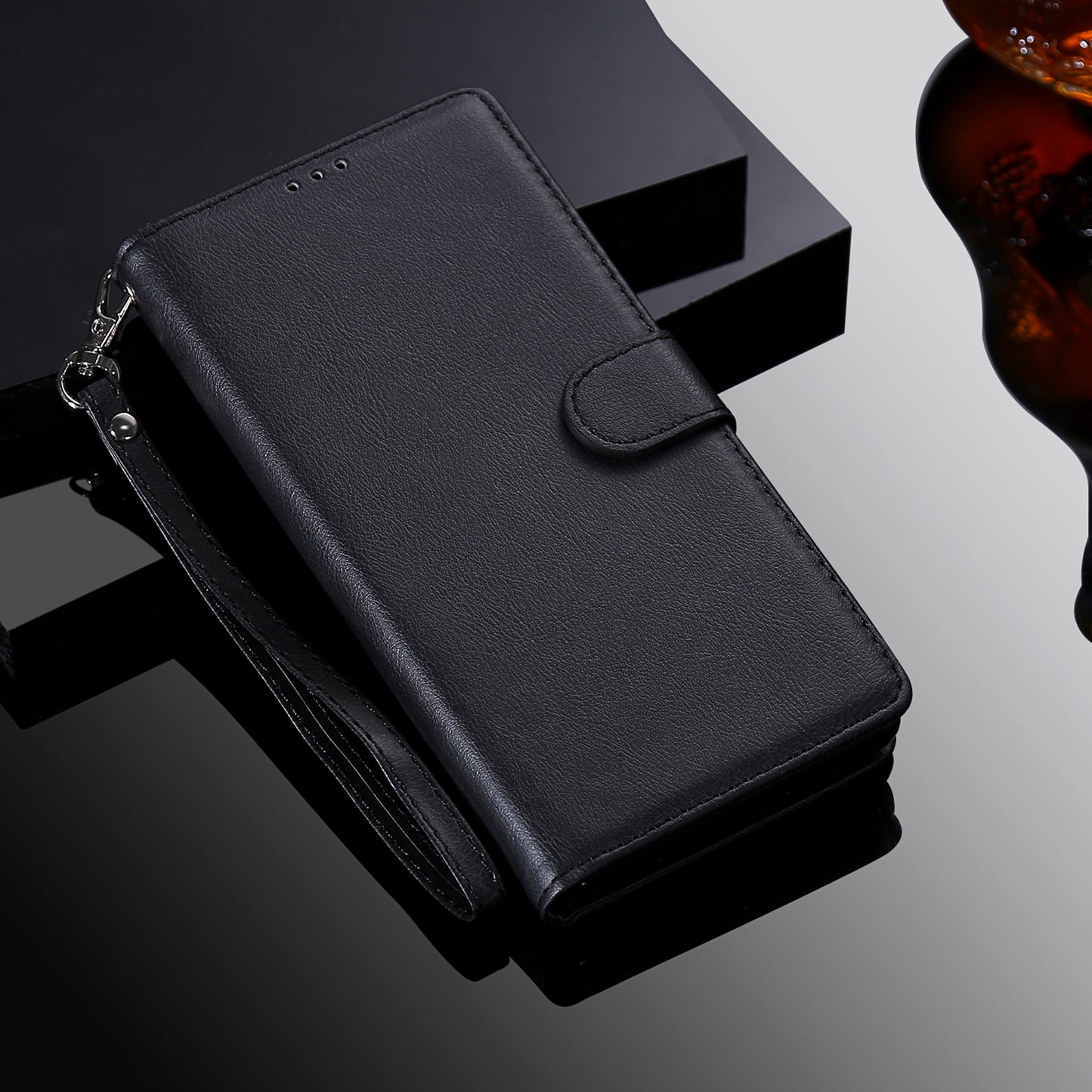 For Samsung Galaxy S26+ Case 2 in 1 Detachable Magnetic Leather Wallet Mobile Cover with Strap