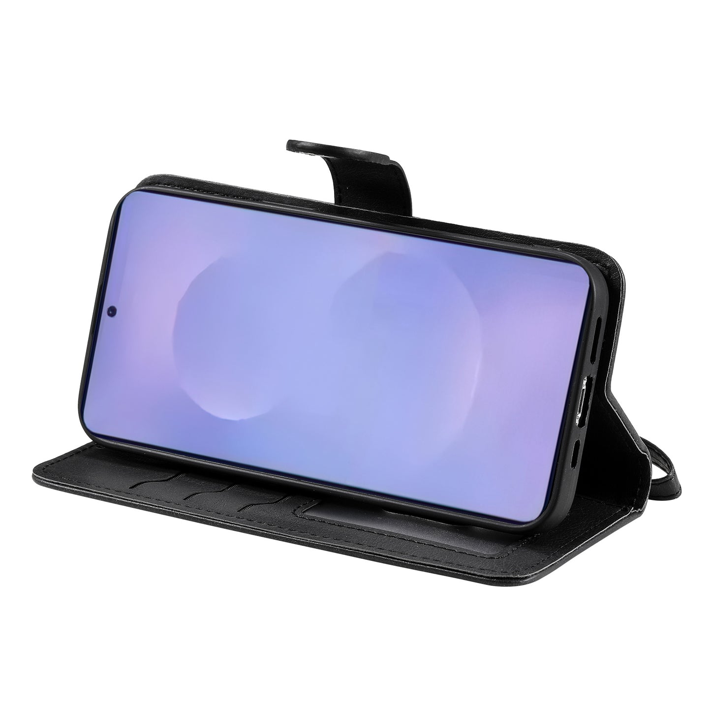 For Samsung Galaxy S26+ Case 2 in 1 Detachable Magnetic Leather Wallet Mobile Cover with Strap
