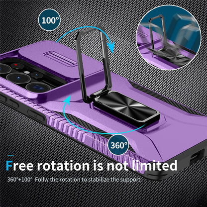 For Samsung Galaxy S26 Ultra Case Camshield Kickstand TPU + PC Anti-Slip Phone Cover