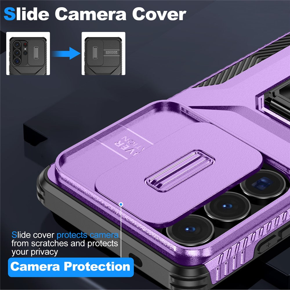 For Samsung Galaxy S26 Ultra Case Camshield Kickstand TPU + PC Anti-Slip Phone Cover