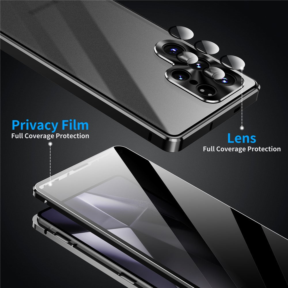 For Samsung Galaxy S26 Ultra Case Anti-Spy Tempered Glass Film Magnetic Frame Phone Cover