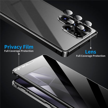 For Samsung Galaxy S26 Ultra Case Anti-Spy Tempered Glass Film Magnetic Frame Phone Cover