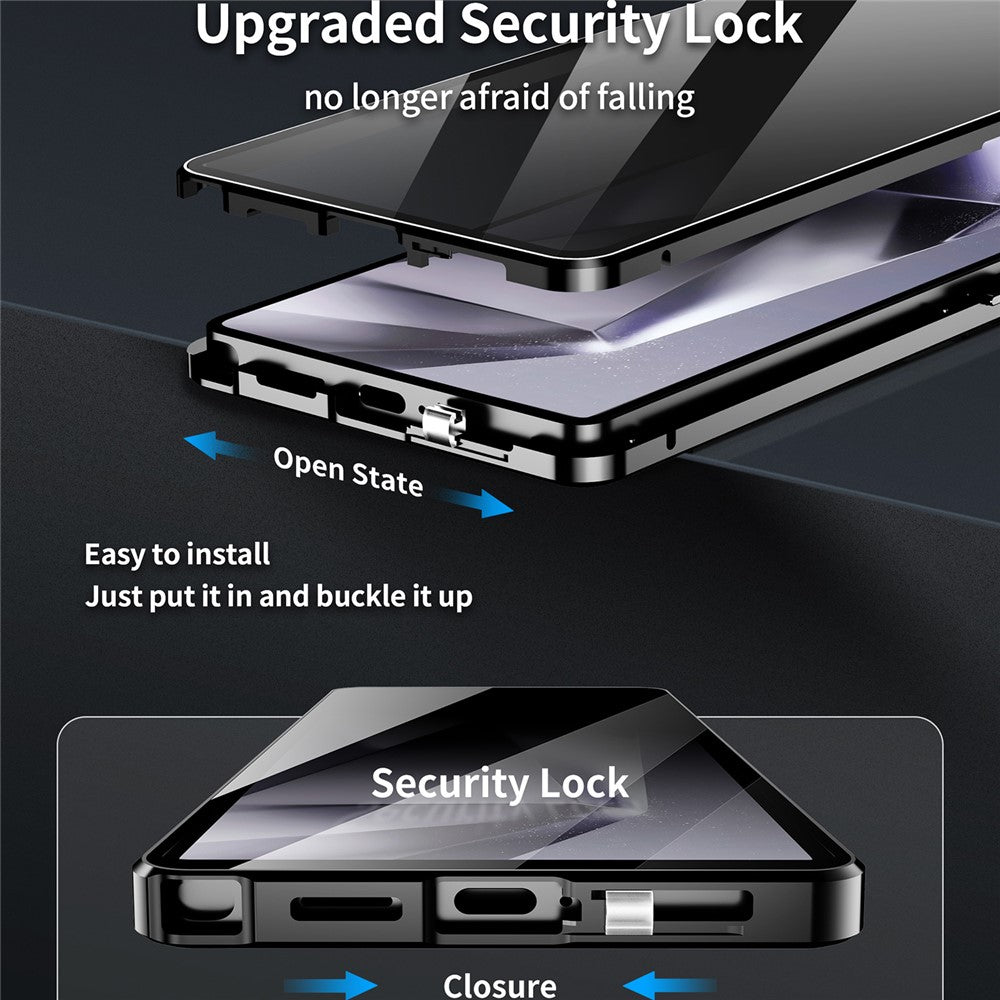 For Samsung Galaxy S26 Ultra Case Anti-Spy Tempered Glass Film Magnetic Frame Phone Cover