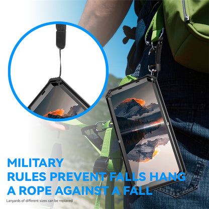 R-JUST For Samsung Galaxy S26 Ultra Case PC + Silicone + Metal Kickstand Phone Cover with Tempered Glass Film