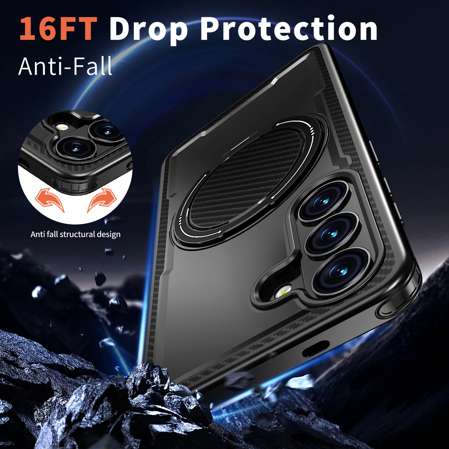 For Samsung Galaxy S26+ Magnetic Case TPU + PC Kickstand Phone Cover