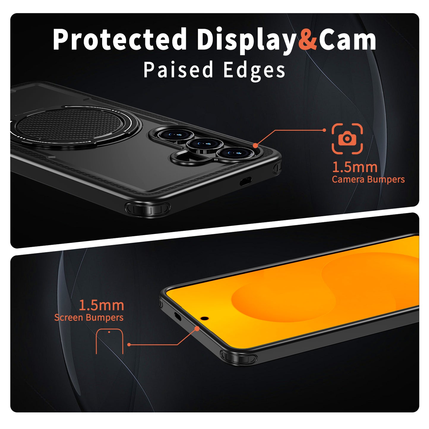 For Samsung Galaxy S26+ Magnetic Case TPU + PC Kickstand Phone Cover