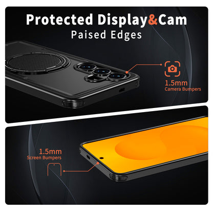For Samsung Galaxy S26+ Magnetic Case TPU + PC Kickstand Phone Cover